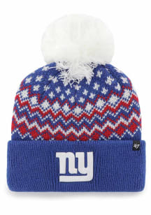 47 New York Giants Blue Elsa Cuff Womens Knit Hat