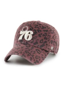 47 Philadelphia 76ers Brown Tawny Clean Up Womens Adjustable Hat