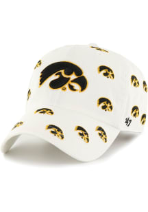 47 Iowa Hawkeyes White Confetti Clean Up Womens Adjustable Hat