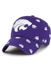 47 K-State Wildcats Purple Confetti Clean Up Womens Adjustable Hat