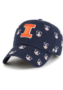 47 Illinois Fighting Illini Navy Blue Confetti Clean Up Womens Adjustable Hat