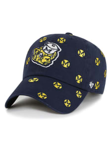 47 Michigan Wolverines Blue Confetti Clean Up Womens Adjustable Hat
