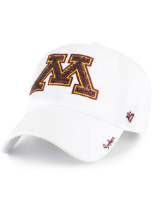 47 Minnesota Golden Gophers White Sparkle Womens Adjustable Hat