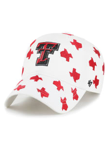47 Texas Tech Red Raiders White Confetti Clean Up Womens Adjustable Hat