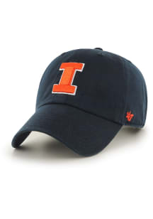 47 Illinois Fighting Illini Navy Blue Clean Up Youth Youth Adjustable Hat
