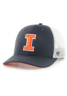 47 Illinois Fighting Illini Navy Blue Trucker Youth Youth Adjustable Hat