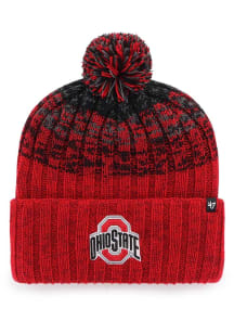 47 Ohio State Buckeyes Red Cascade Cuff Youth Youth Knit Hat