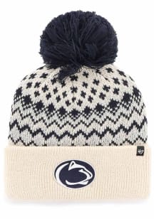 47 Penn State Nittany Lions White Elsa Cuff Womens Knit Hat