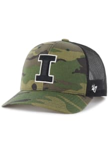 47 Illinois Fighting Illini Camo Trucker Adjustable Hat - Green