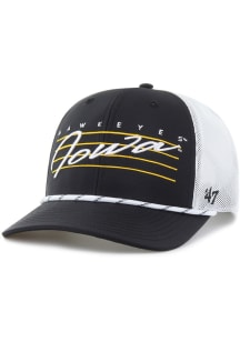47 Iowa Hawkeyes Downburst Trucker Adjustable Hat - Black