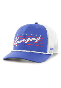 47 Kansas Jayhawks Downburst Trucker Adjustable Hat - Blue
