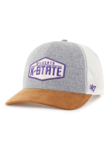 47 K-State Wildcats Drover Trucker Adjustable Hat - Grey