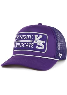 47 K-State Wildcats Local Patch Foam Trucker Adjustable Hat - Purple