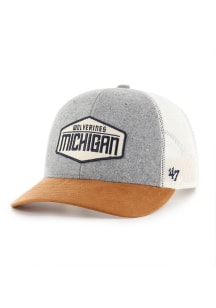 47 Michigan Wolverines Drover Trucker Adjustable Hat - Grey