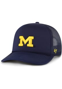 47 Michigan Wolverines Foam Front Mesh Trucker Adjustable Hat - Blue