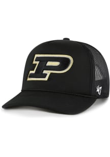 47 Purdue Boilermakers Foam Front Mesh Trucker Adjustable Hat - Black