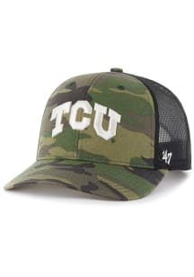 47 TCU Horned Frogs Camo Trucker Adjustable Hat - Green