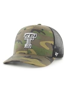 47 Texas Tech Red Raiders Camo Trucker Adjustable Hat - Green