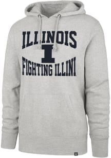 47 Illinois Fighting Illini Mens Grey Outspan Headline Long Sleeve Hoodie