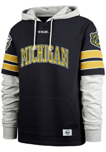 47 Michigan Wolverines Mens Blue Blitz Cornerback Fashion Hood