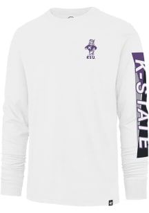 47 K-State Wildcats White Pro Style Franklin Long Sleeve Fashion T Shirt