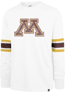 47 Minnesota Golden Gophers White Premier Brex Long Sleeve Fashion T Shirt