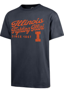 47 Illinois Fighting Illini Navy Blue Carrick River Short Sleeve Fashion T Shirt