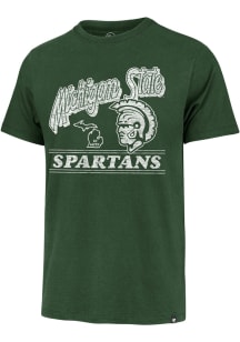 47 Michigan State Spartans Green Fly By Franklin Short Sleeve Fashion T Shirt