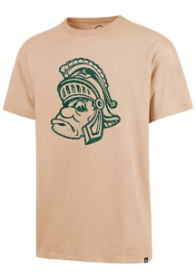 47 Michigan State Spartans Tan Imprint River Short Sleeve Fashion T Shirt