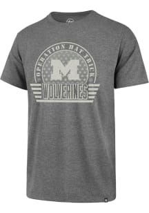 47 Michigan Wolverines Grey OHT Convoy Franklin Short Sleeve Fashion T Shirt