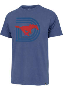 47 SMU Mustangs Blue Franklin Fieldhouse Design Short Sleeve Fashion T Shirt