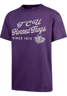 47 TCU Horned Frogs Purple Carrick River Short Sleeve Fashion T Shirt