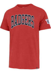 47 Wisconsin Badgers Red Ace Fieldhouse Short Sleeve Fashion T Shirt