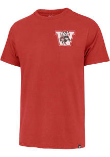 47 Wisconsin Badgers Red Back to Back Franklin Short Sleeve Fashion T Shirt