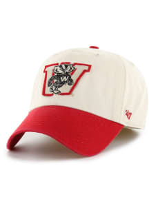 47 Wisconsin Badgers Mens Red Clubhouse Franchise Fitted Hat