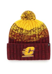 47 Central Michigan Chippewas Maroon Cascade Cuff Mens Knit Hat