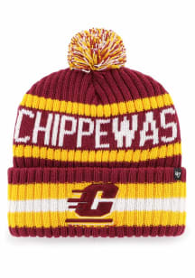 47 Central Michigan Chippewas Maroon Bering Cuff Mens Knit Hat