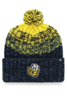 47 Michigan Wolverines Blue Cascade Cuff Mens Knit Hat