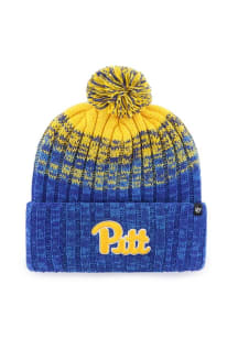 47 Pitt Panthers Blue Cascade Cuff Mens Knit Hat