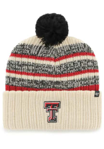 47 Texas Tech Red Raiders Ivory Tavern Cuff Mens Knit Hat