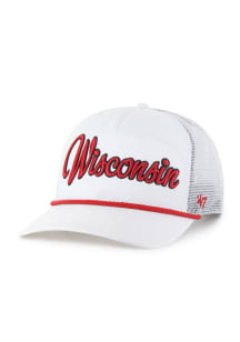 47 Wisconsin Badgers OVERHAND MESH 47 HITCH Adjustable Hat - White