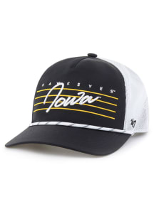 47 Iowa Hawkeyes DOWNBURST MESH 47 HITCH Adjustable Hat - Black