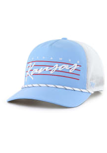 47 Kansas Jayhawks DOWNBURST MESH 47 HITCH Adjustable Hat - Royal Blue