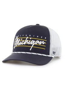 47 Michigan Wolverines DOWNBURST MESH 47 HITCH Adjustable Hat - Blue