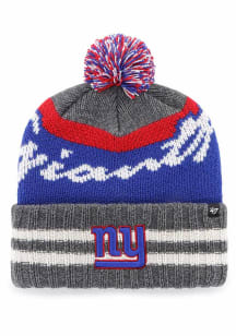 47 New York Giants Charcoal Hyperbolic Cuff Mens Knit Hat