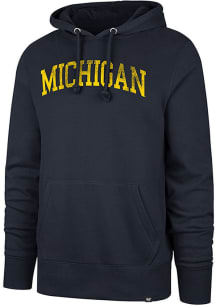 47 Michigan Wolverines Mens Blue College Arch Long Sleeve Hoodie