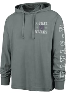 47 K-State Wildcats Mens Dark Grey Breakwater Montauk Long Sleeve Hoodie