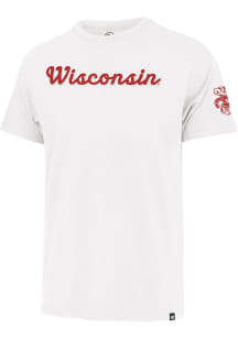 47 Wisconsin Badgers White Franklin Fieldhouse Short Sleeve Fashion T Shirt