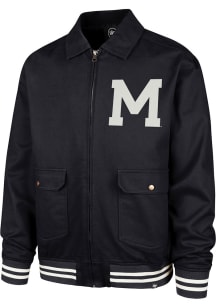47 Michigan Wolverines Mens Blue Golden Diamond Light Weight Jacket