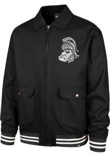 47 Michigan State Spartans Mens Black Golden Diamond Light Weight Jacket
